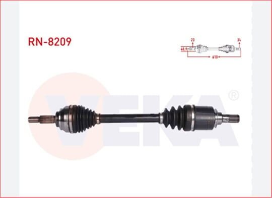 VEKA RN-8209 | Renault Clio 4 2012- 1.5 dCi Otomatik Sol Aks Komple Yerli Marka