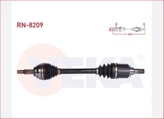 VEKA RN-8209 | Renault Clio 4 2012- 1.5 dCi Otomatik Sol Aks Komple Yerli Marka