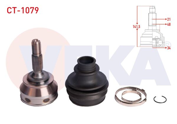 VEKA CT-1079 | Aks Kafası Dıs Citroen C-Elysee 1.6 HDI 34×21×48,20 (142mm) 12 -