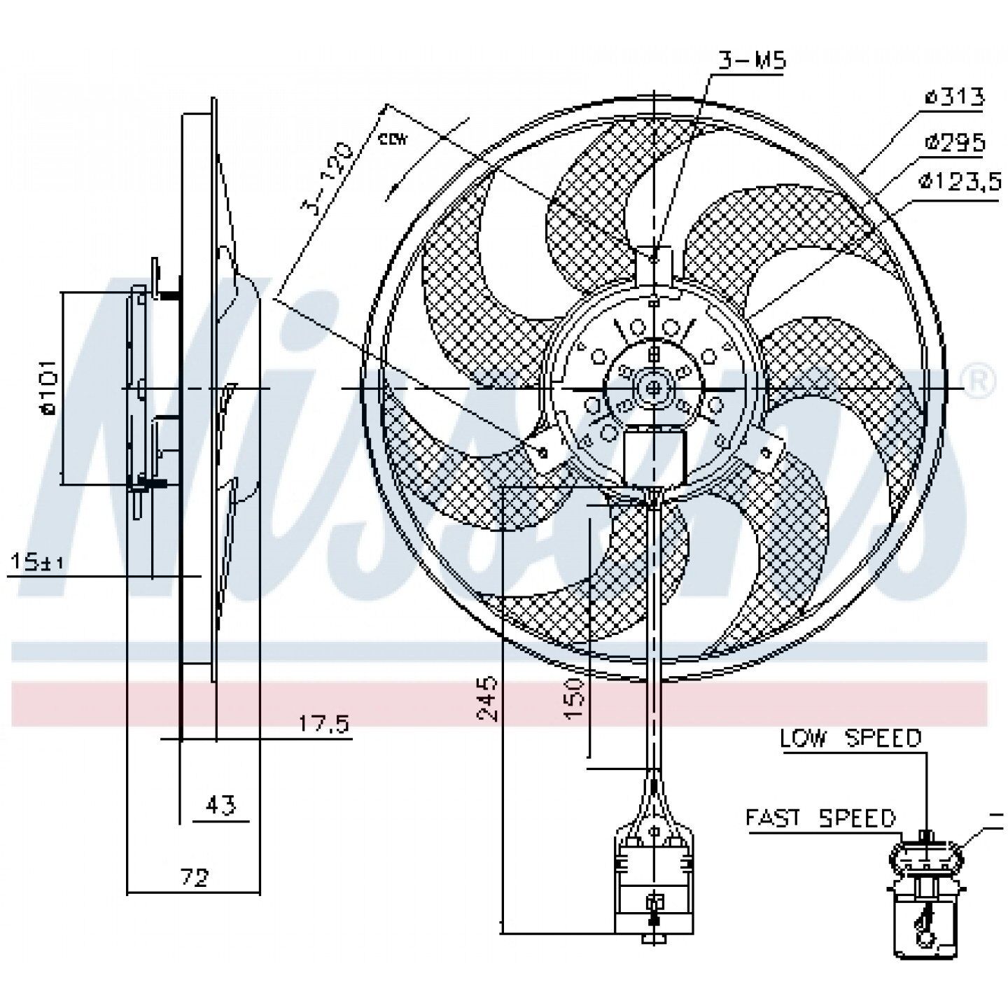Opel Astra H 1.3 D Fan Motoru Klima  NISSENS 85754