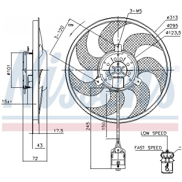 Opel Astra H 1.3 D Fan Motoru Klima  NISSENS 85754