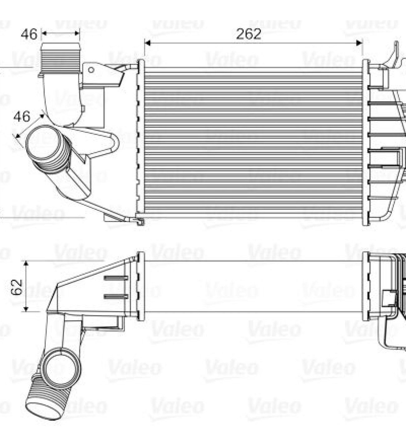 Opel Astra H  Zafira B Turbo Radyatörü VALEO 818556