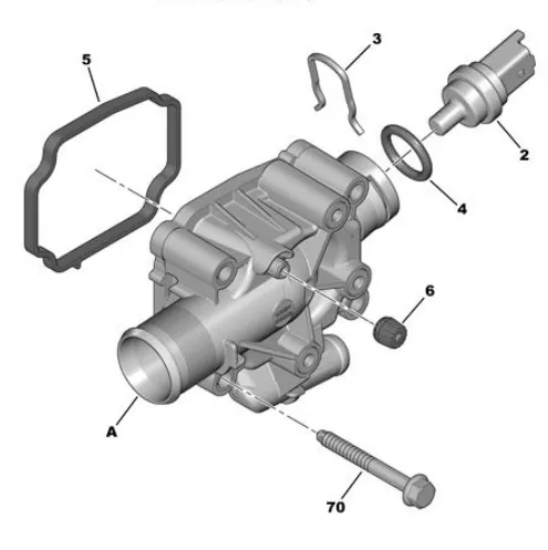 301 C-ELYSEE 1.6 VTi (EC5 Euro5) 2012-2020 Komple Termostad Orjinal Peugeot 1336z0