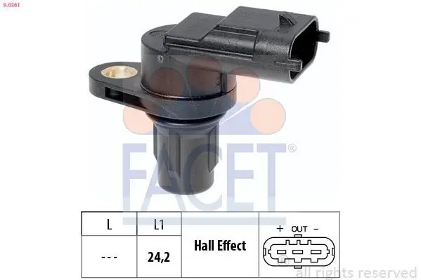 Opel Astra G / H / Corsa C / D 1.2-1.4Xep Eksantrik Devir Sensörü  FACET 9.0361