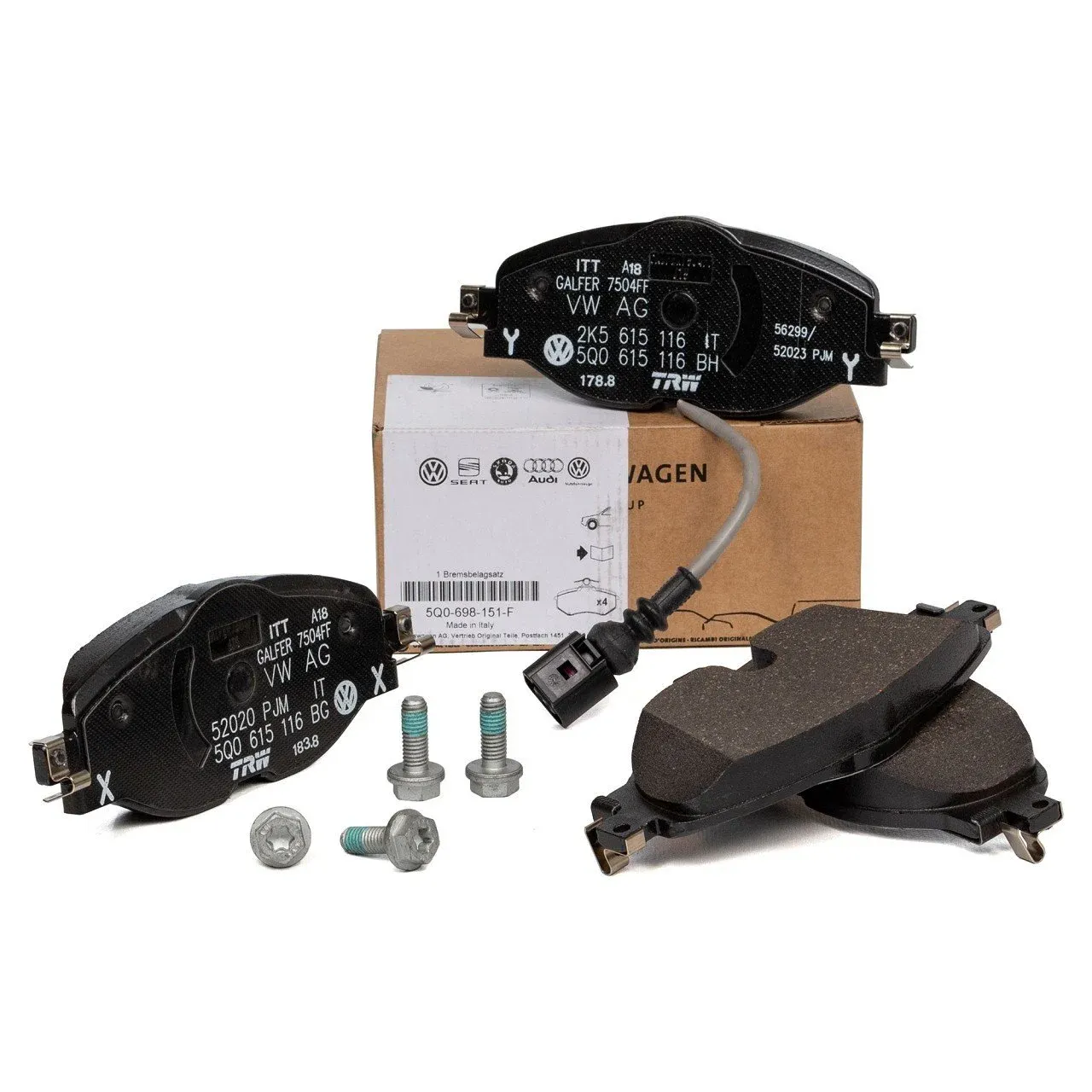 Seat Leon 2013 Model Sonrası Büyük Tüp Ön Fren Balata Takımı Orijinal VAG / ORJINAL 8V0698151S