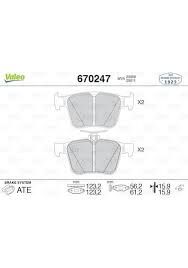 VALEO 670247 | Fren Balata Arka 13-Golf.VII-Psst-Tgu-Tou-Leo-A3