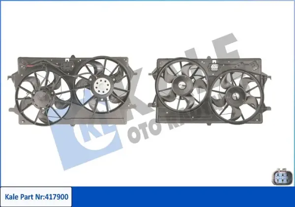 Ford Focus 1998-2005 1.6 Benzinli Fan Motoru Çiftli KALE Marka KALE 417900