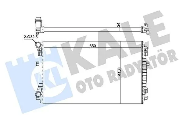 Su Radyatörü (VW Golf VII 1.2 1.4 TSI 12-Passat 1.4 14-/ Audi A3 12 - KALE 363145