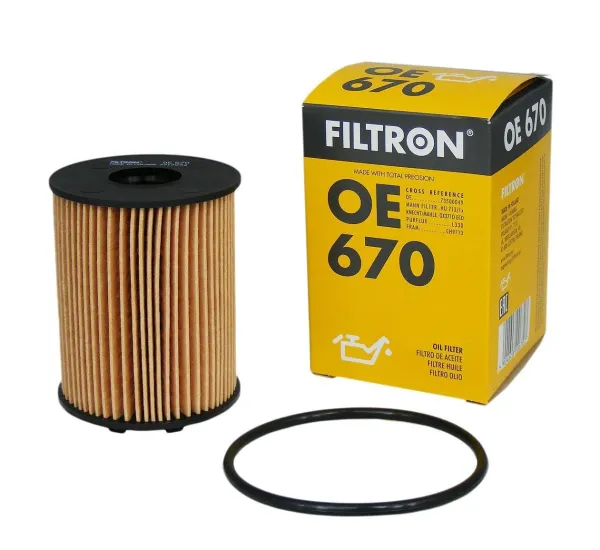 FILTRON OE670 | Opel Astra H 1.3 Dizel Tırnaklı Tip Yağ Filtresi