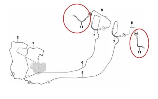 Bmw 1 Serisi E81 Kasa Arka Fren Hortumu İTHAL 34306792253