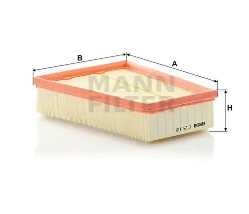 Renault Fluence 1.5 dCi Dizel 1.6 Benzinli Hava Filtresi MANN C25115