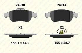 Renault Fluence Ön Fren Balata Takımı KALE 2491418005